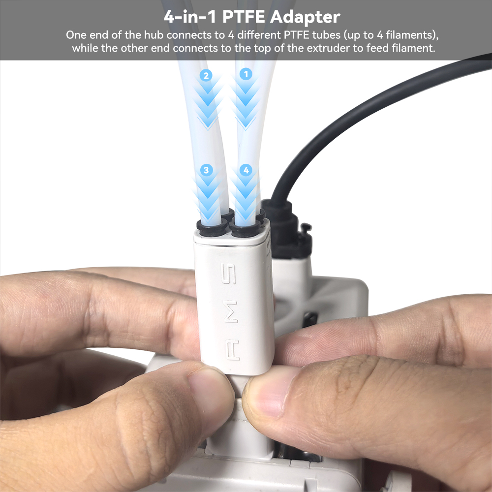 3D Printing Xyz - Upgraded 4-in-1 PTFE AdapterFor Bambu Lab