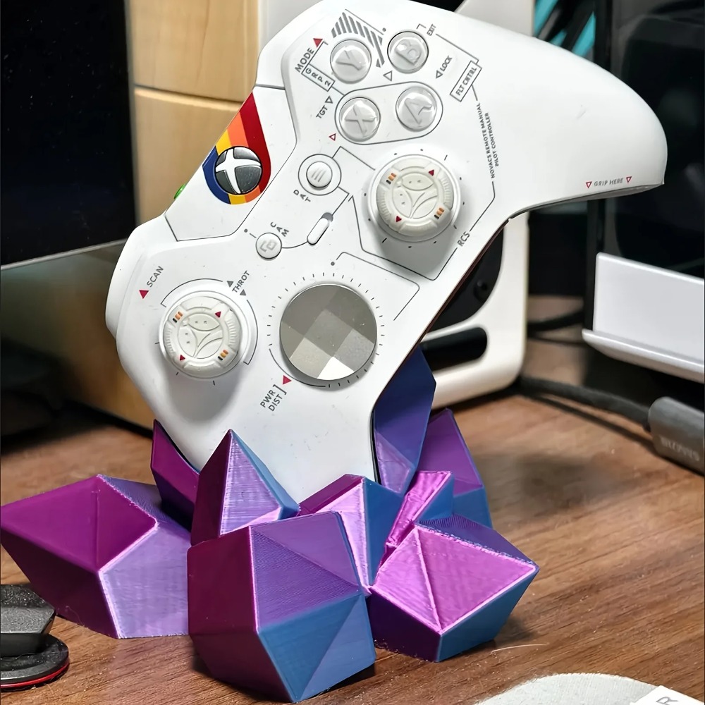 3D Printing Xbox Controller Holder - 3D Printed Crystal Game Controller Stand