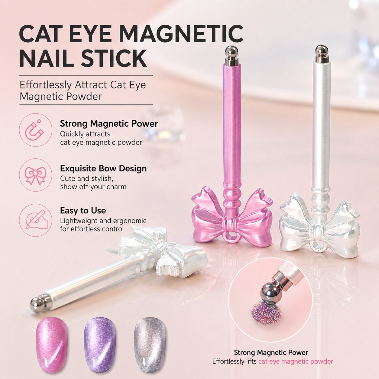 3D Printing Glass - 3D Printed Bow Cat Eye Magnetic
