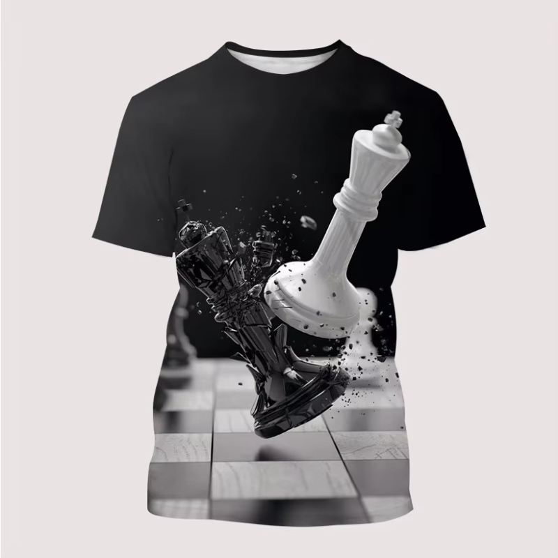3D Printing Chess - New Men's T Shirt 3D Print
