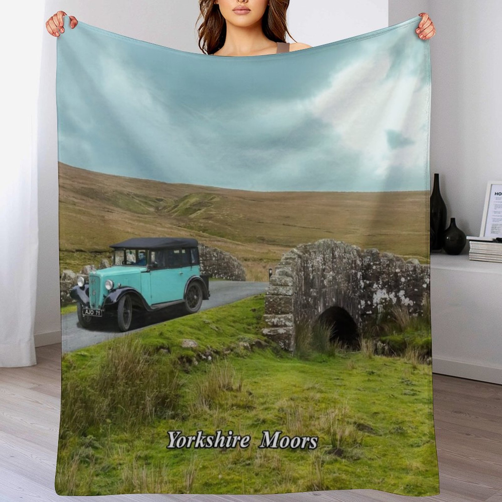 3D Printing Yorkshire - Yorkshire Moors Throw Blanket Faux Fur