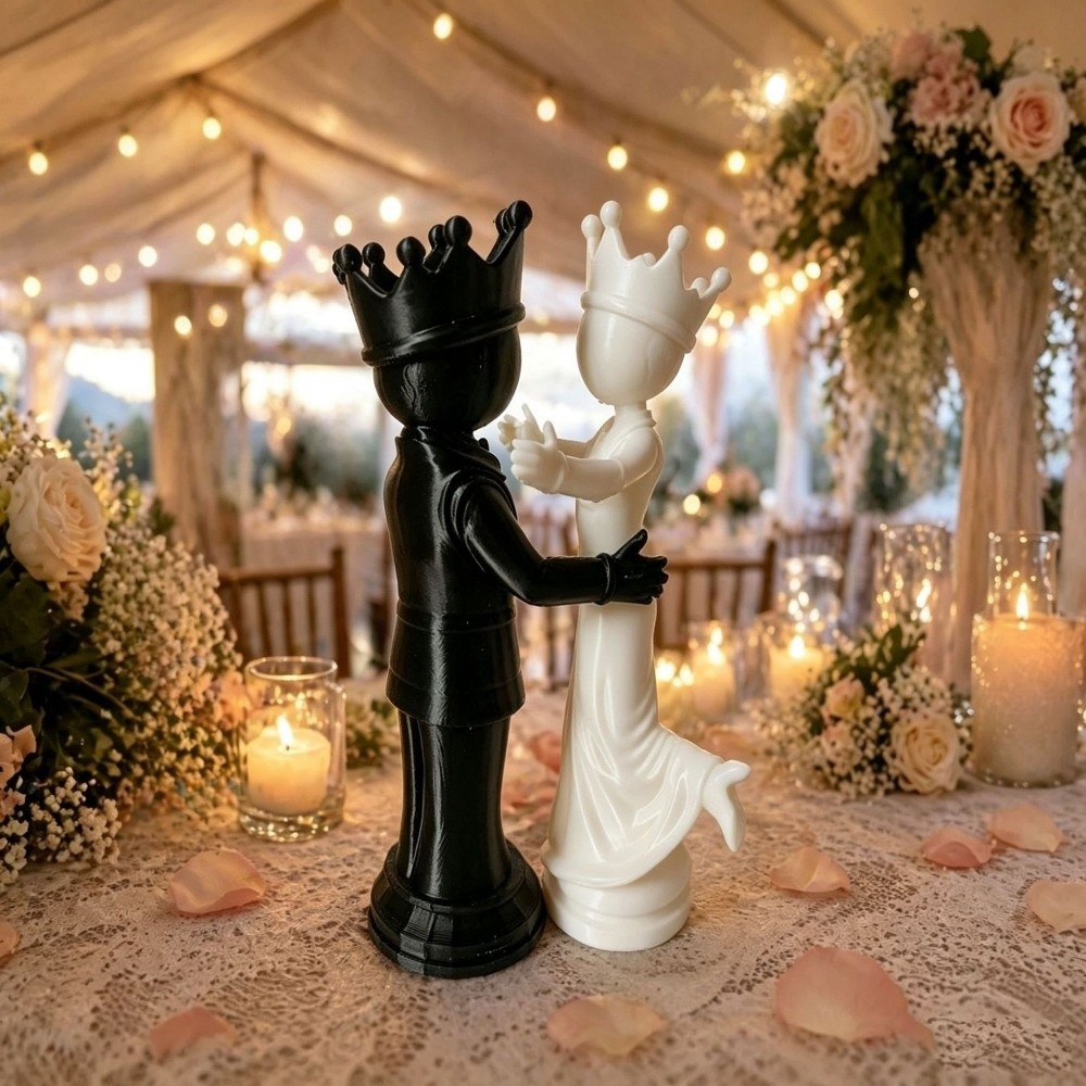 3D Printing Chess - 2pcs Lovers Statue 3D Printed Chess
