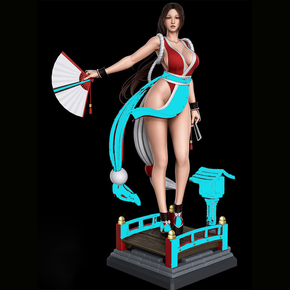 1/24 Sexy Long-Haired Girl Min - огляд і ціна 3D Printing Mockup