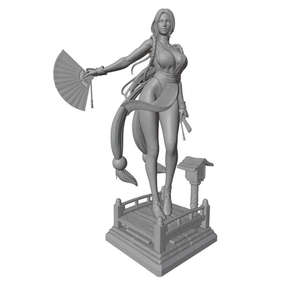 1/24 Sexy Long-Haired Girl Min - огляд і ціна 3D Printing Mockup