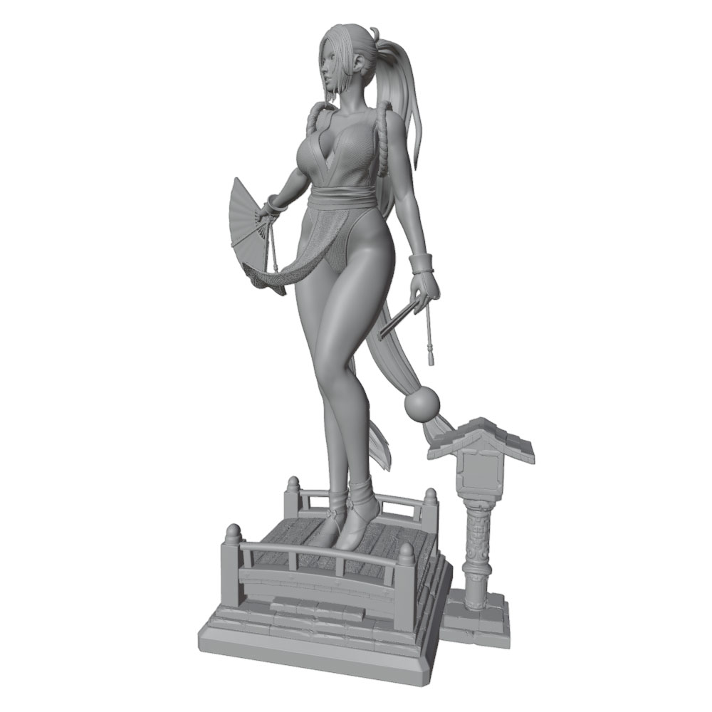1/24 Sexy Long-Haired Girl Min - огляд і ціна 3D Printing Mockup