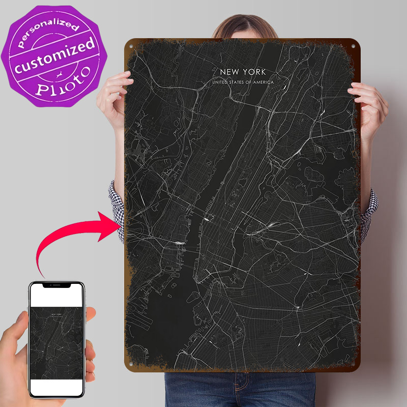 Silver New York Street Map 3D  - огляд і ціна 3D Printing York
