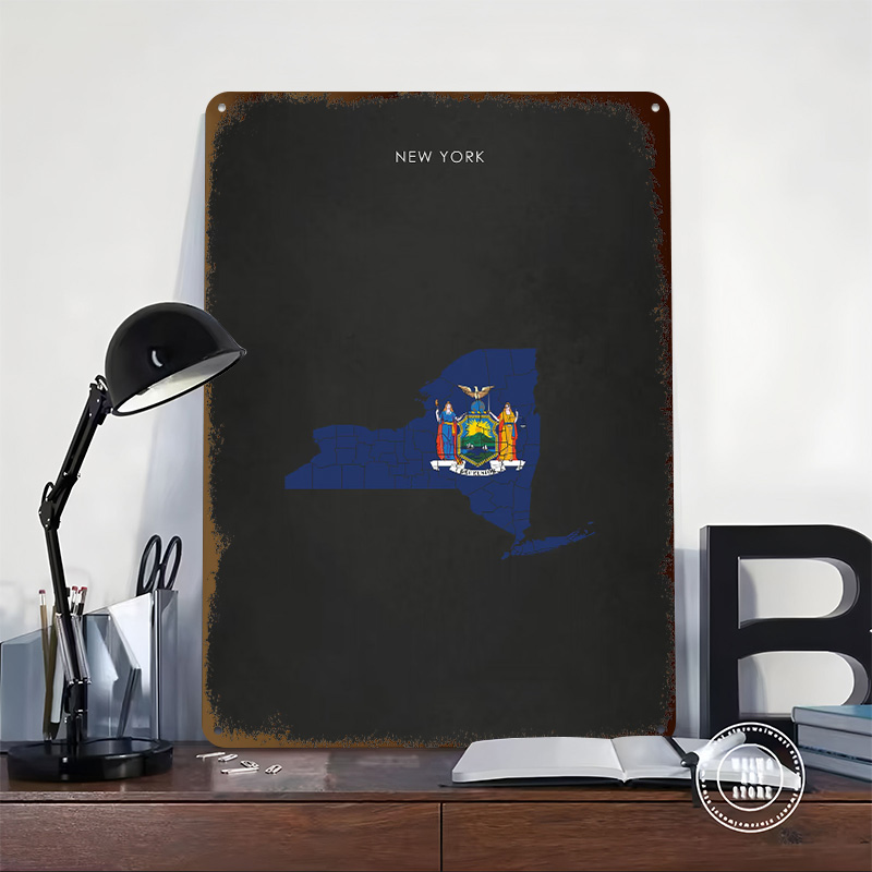 New York State Flag Map Poster - огляд і ціна 3D Printing York