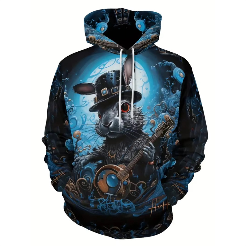 Santa Claus Cat Pattern Hoodie - огляд і ціна 3D Printing Rabbit
