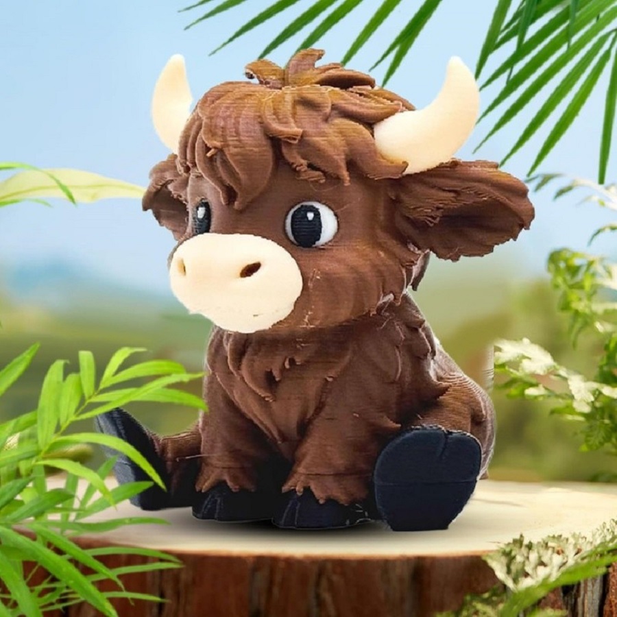Scottish Highland Cow Statue O - огляд і ціна 3D Printing Mockup