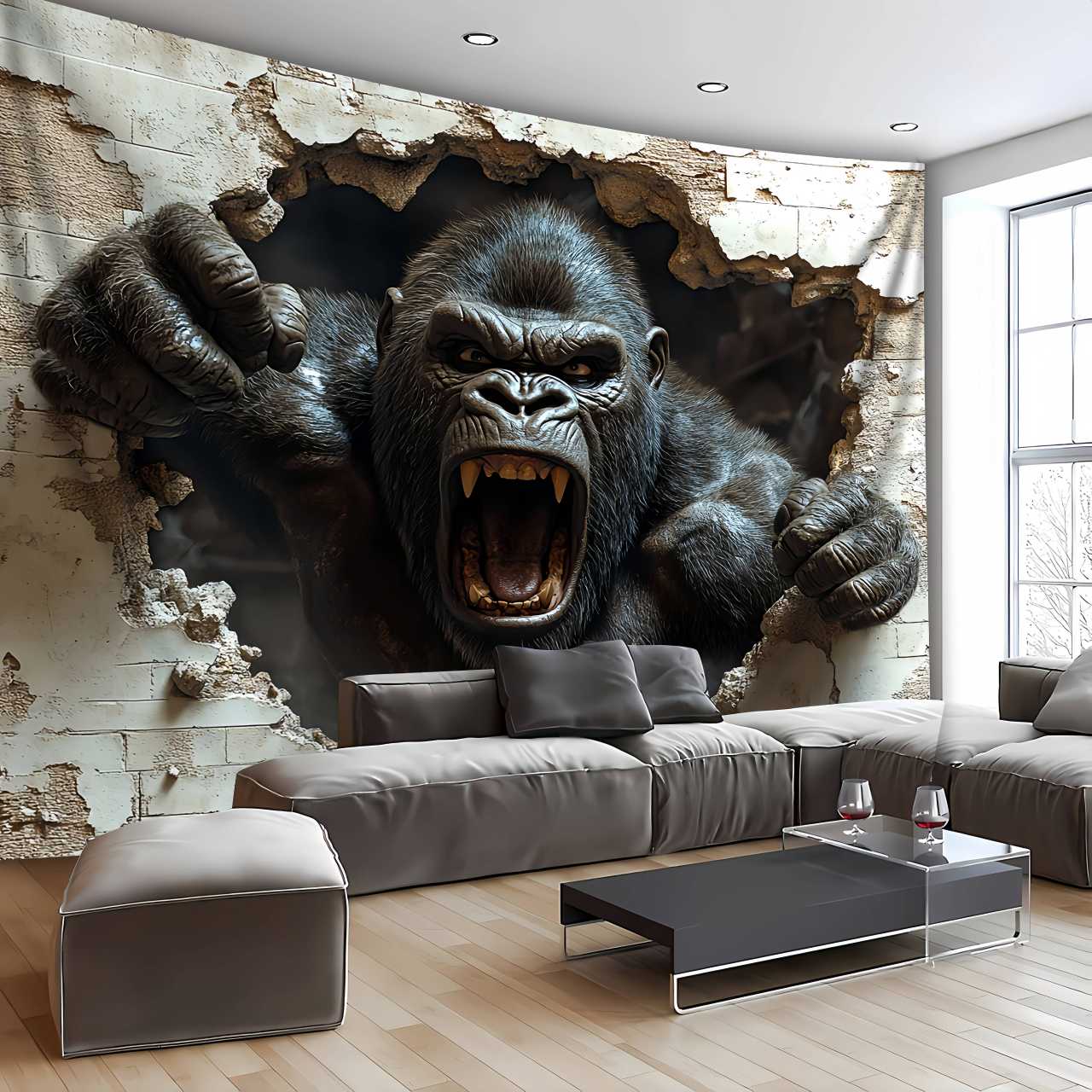 1pc 3D Dynamic Gorilla Wall Bu - огляд і ціна 3D Printing House