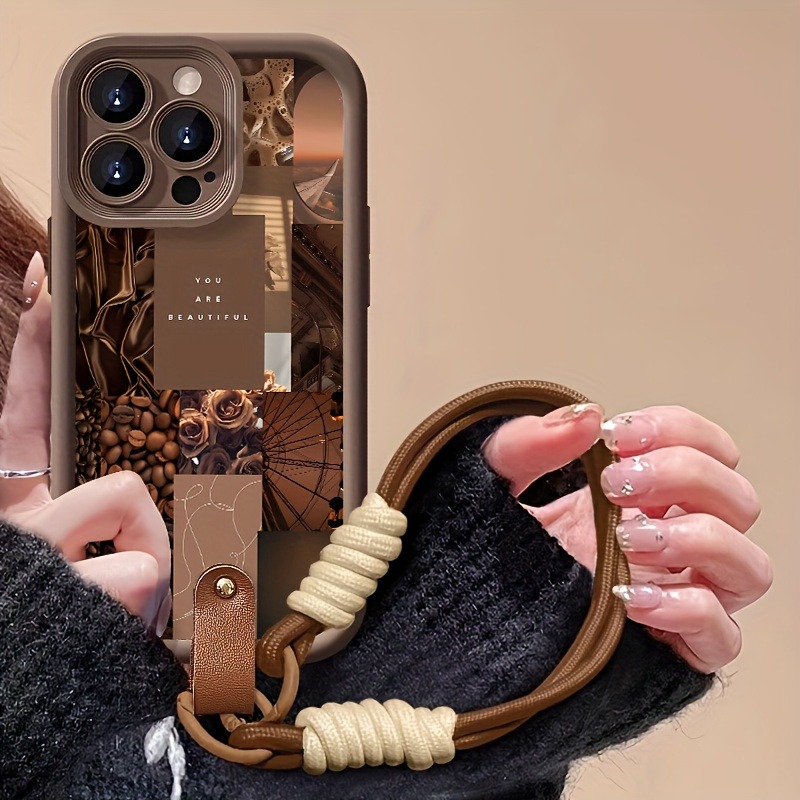 Brown Coffee Flowers Print Lan - огляд і ціна 3D Printing Iphone