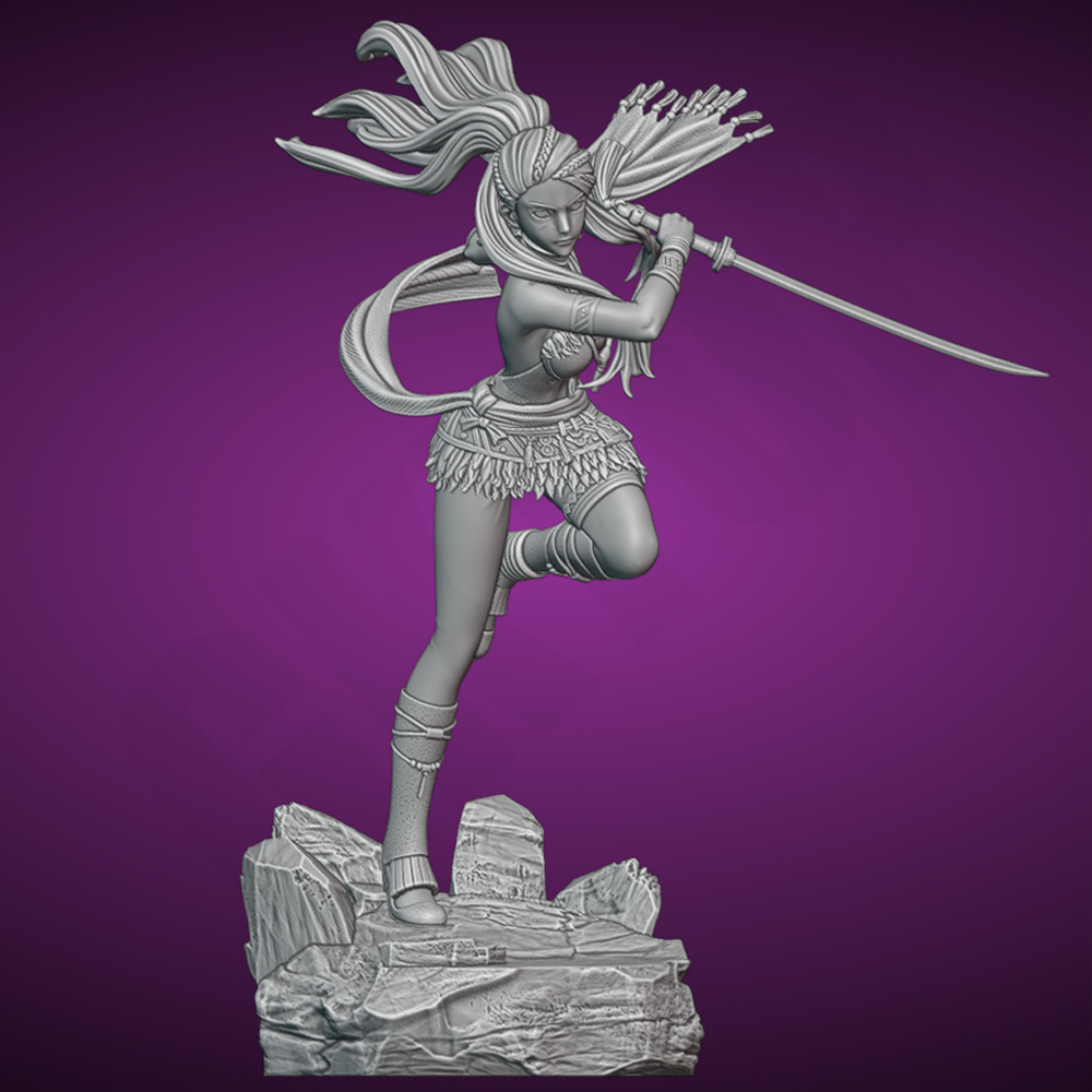 Sexy Girl Swordswoman 1/24 Sca - огляд і ціна 3D Printing Rabbit